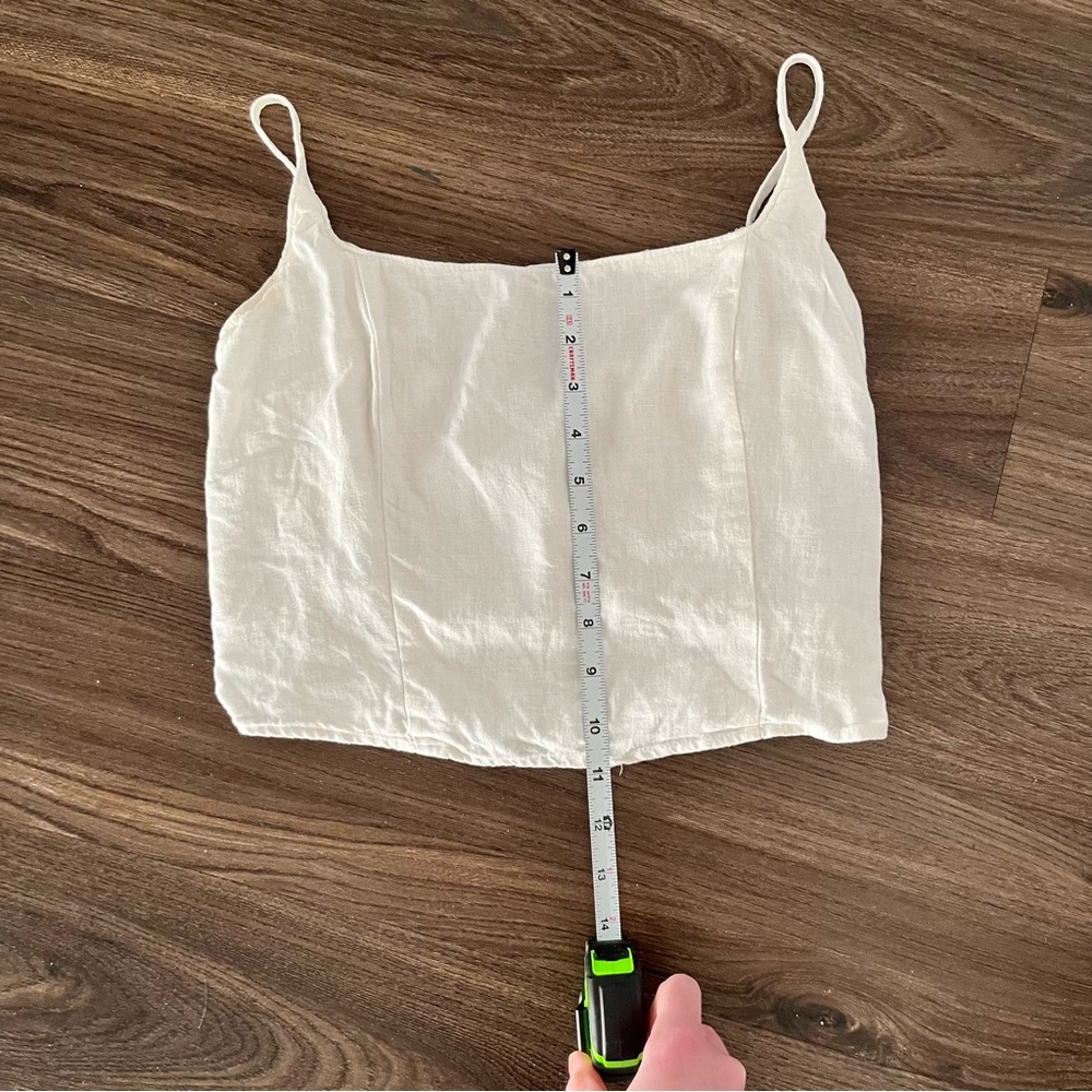 Abercrombie & Fitch Linen Corset Tank Top